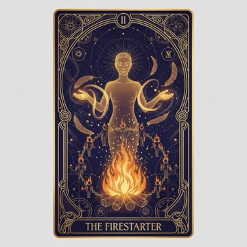 The Firestarter tarot card