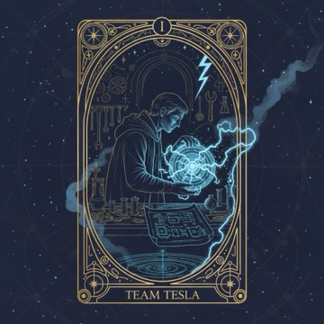 Team Tesla tarot card